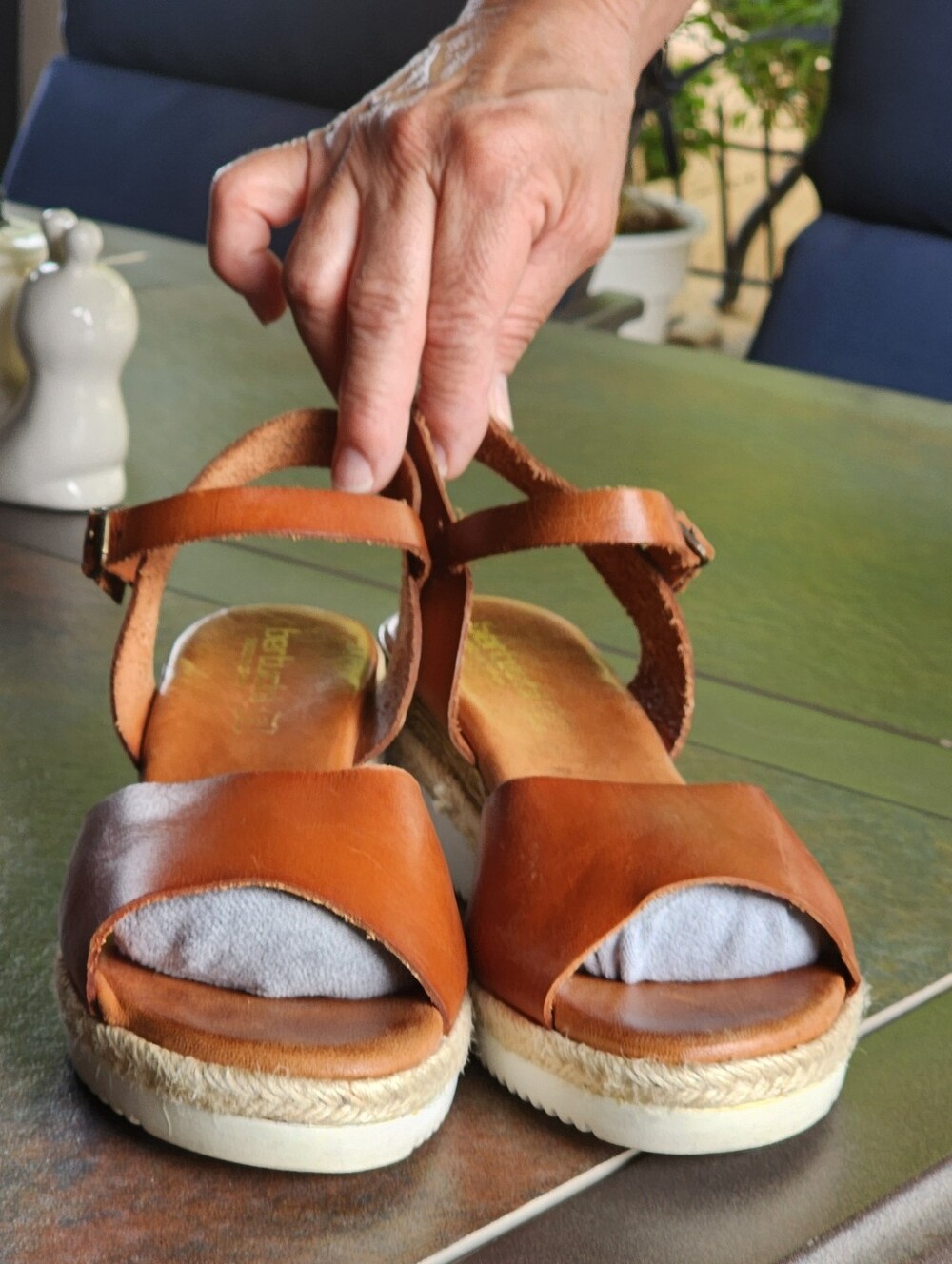Women’s Tan Leather Espadrille Sandals - Stylish Summer Wedge